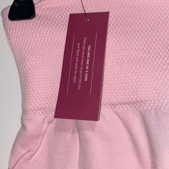 Satina Women's Pink Wide Elasticized Waistband Stretch Leggings One Size NWT - Picture 7 of 9